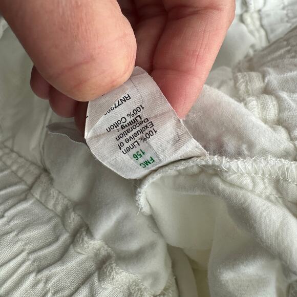 Madewell Linen Embroidered Shorts White Large - Picture 6 of 6